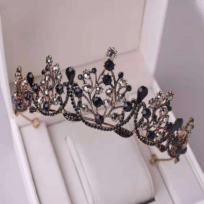 Super Fairy New Princess Sweet Bridal Crown Red Tiara Crystal Toast Clothing Hair Accessories 18Th Birthday Gift