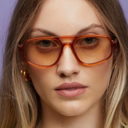 Trendy Oval Double-Bridge Sunglasses 2022 New Fashion Simple Retro Internet Celebrity Sunglasses for Women