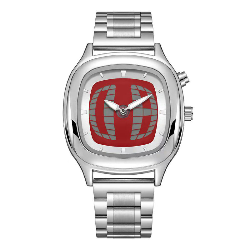 Millennial Retro Fashion Concept Digital Display Sports Men's Watch with Analog Numbers, Niche Ins Trendy Brand Quartz Watch
