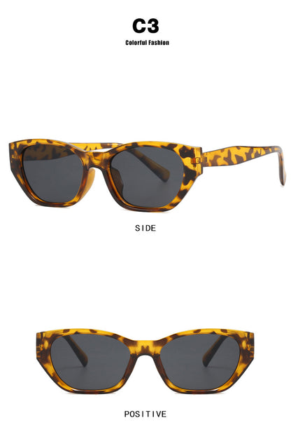 Cat-Eye Small Frame Irregular Sunglasses 2024 New Internet Celebrity High-End Sunglasses Anti-Uv Trendy Sunglasses