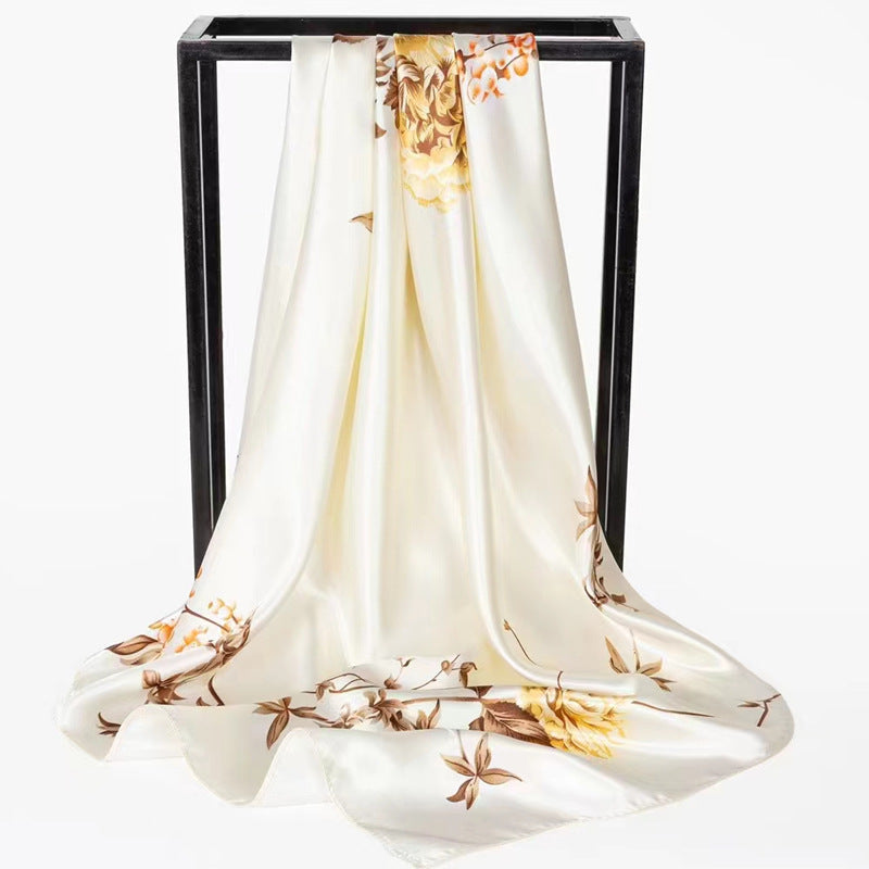 Double-sided scarf 90 square scarf summer women's thin decorative versatile small scarf shawl scarf scarf