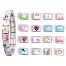 Cross-border Fashion Stainless Steel Module Bracelet MOM Series New Strange Diy Elastic Bracelet Detachable Bracelet Accessories