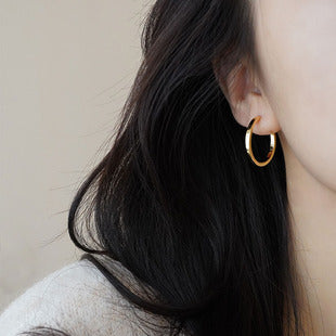 European and American New Full Diamond Circle Earrings Niche Light Luxury Design Sense Earrings Female Temperament Exaggerated Circle Fashion Earrings