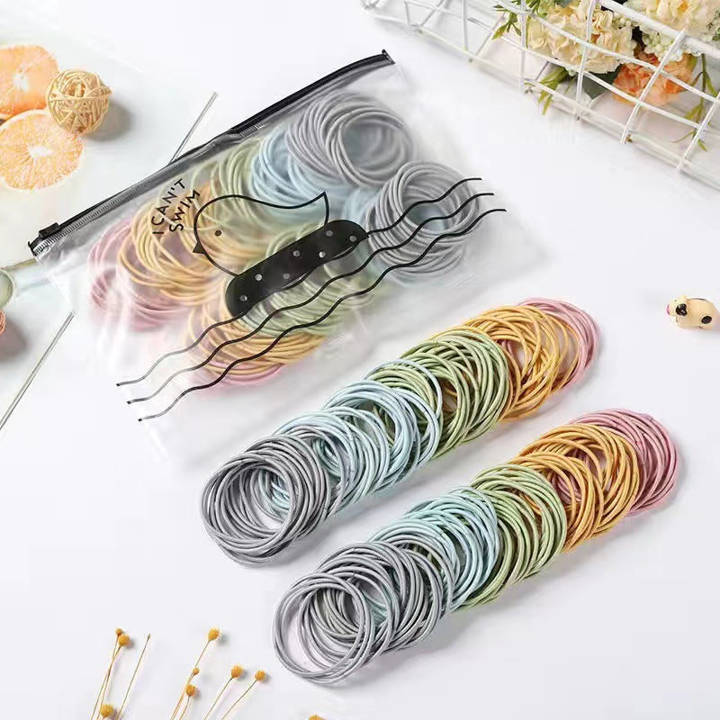 Korean version of thin head rope high elastic small rubber band hair band adult simple head rope women hair rubber band wholesale