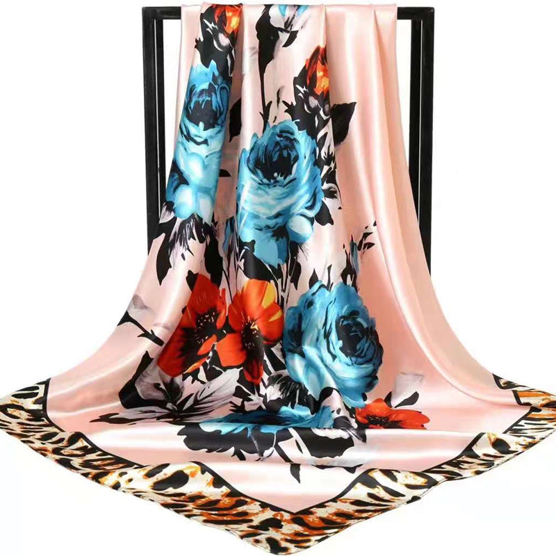 Double-sided scarf 90 square scarf summer women's thin decorative versatile small scarf shawl scarf scarf