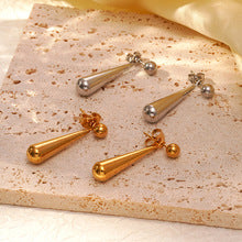 ins European and American Widened Arc Stainless Steel Earrings Advanced Sense Titanium Steel Earrings 18K Gold Light Luxury Women's Earrings