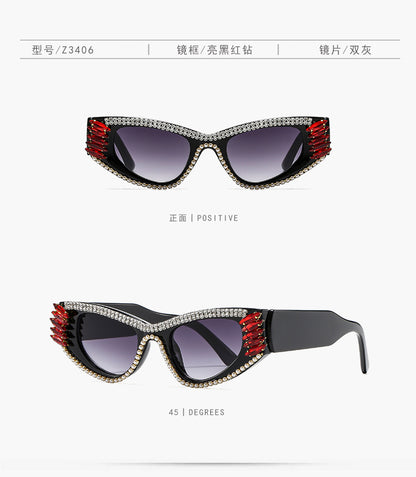 New Cross-Border European and American Cat-Eye Sunglasses for Women, Outdoor Driving and Driving Uv Protection Sunglasses