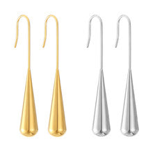 ins European and American Widened Arc Stainless Steel Earrings Advanced Sense Titanium Steel Earrings 18K Gold Light Luxury Women's Earrings