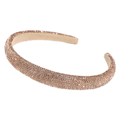 Cross-border Hot Selling Fashion Luxury Simple Atmosphere Full Diamond Headband Going Out All-match Elegant Elegant Hair Headband Hair Accessories