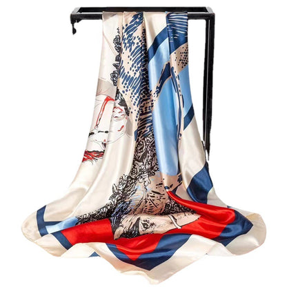 Double-sided scarf 90 square scarf summer women's thin decorative versatile small scarf shawl scarf scarf