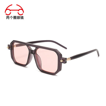 You, me, him, cross-border trend, retro, literary and modern sunglasses, Instagram street flat glasses, fashion sunglasses T2622