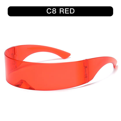 New Futuristic One-Piece Sunglasses, Internet Celebrity Bounce and Stylish European and American Sunglasses, Douyin Live Broadcast