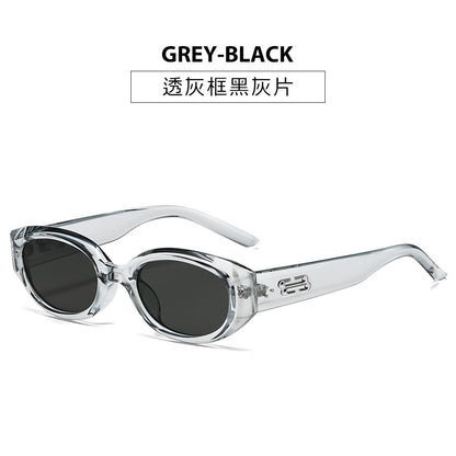 Retro Black Frame Rice Nail Irregular gm Cat's Eye Sunglasses Men's 2025 New Fashionable Street Photoshoot Sunglasses Women's High-end Sense