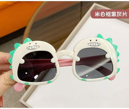 Children's Glasses Baby Sunglasses New Cute Little Dinosaur Cartoon Sunglasses Sun Visors Trendy Boys and Girls Sunglasses