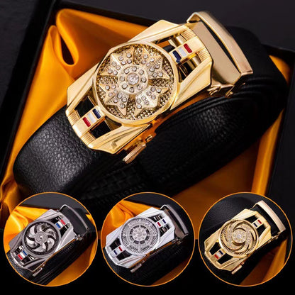 Time-to-time belt men's belt automatic buckle trembles fast hand explosion casual Joker simple fashion wholesale generation hair