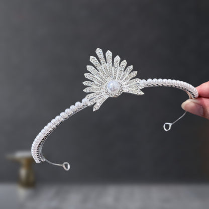 Bridal Crown Tiara Rhinestone Crown Wedding Dress Diamond Costume Eighteenth Birthday Coming-Of-Age Ceremony Birthday Princess Hair Accessory