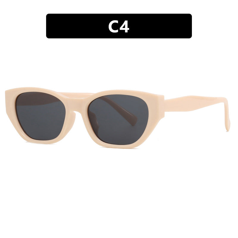 Cat-Eye Small Frame Irregular Sunglasses 2024 New Internet Celebrity High-End Sunglasses Anti-Uv Trendy Sunglasses