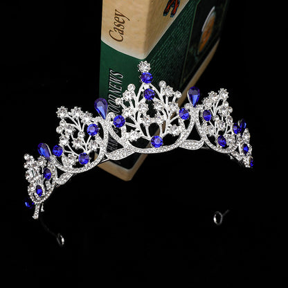 Super Fairy New Princess Sweet Bridal Crown Red Tiara Crystal Toast Clothing Hair Accessories 18Th Birthday Gift