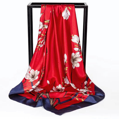 Double-sided scarf 90 square scarf summer women's thin decorative versatile small scarf shawl scarf scarf