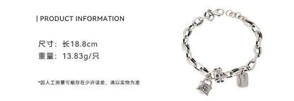Six-pointed Star Old 925 Sterling Silver Bracelet Women's Autumn and Winter 2025 New Ins Niche Design Cold Style Couple Bracelet