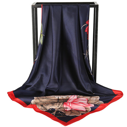 Double-sided scarf 90 square scarf summer women's thin decorative versatile small scarf shawl scarf scarf