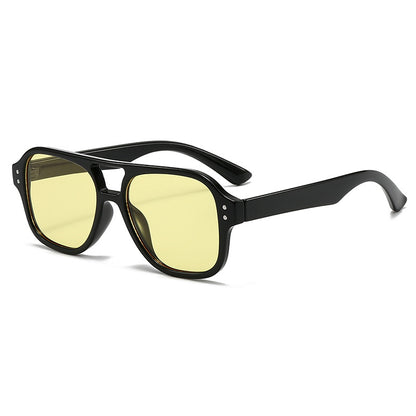 New European and American Ins Internet Celebrity Sunglasses Men's Cross-border Punk Trendy Show Sunglasses Double-beam Sunglasses Women's High-end Sense