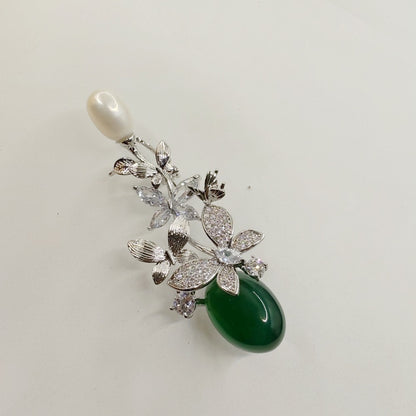 New Flower Brooch High Sense Niche Inlaid Zircon Corsage Women's Clothing Accessories All-match Clothing Accessories in stock