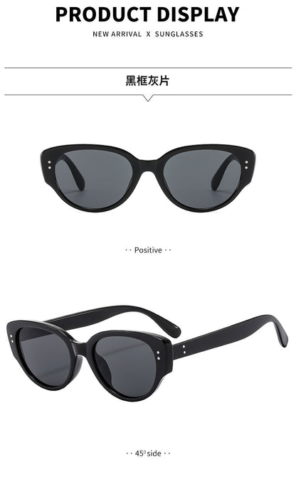 Sunglasses for Women, Retro Cat-Eye Fashion Stylish Small Frame Trendy Cool Sunglasses for Men 2025 New Sun Protection High-End Glasses