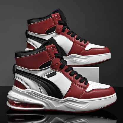 Cross-Border New Men's Shoes High-Top Trendy Shoes Large Size Men's Air Cushion Sports Casual Shoes Student Sneakers 1926 Wholesale