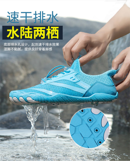 New Outdoor Beach Shoes Swimming Diving Wading Shoes Couple Non-slip Tracing Shoes Hiking Five Finger Fitness Hiking Shoes