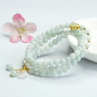 Guan Yu Natural Burmese Grade a Jade Multi-Circle Bracelet Necklace Women's Wholesale Dropshipping S4052108