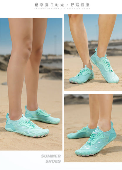 New Outdoor Beach Shoes Swimming Diving Wading Shoes Couple Non-slip Tracing Shoes Hiking Five Finger Fitness Hiking Shoes