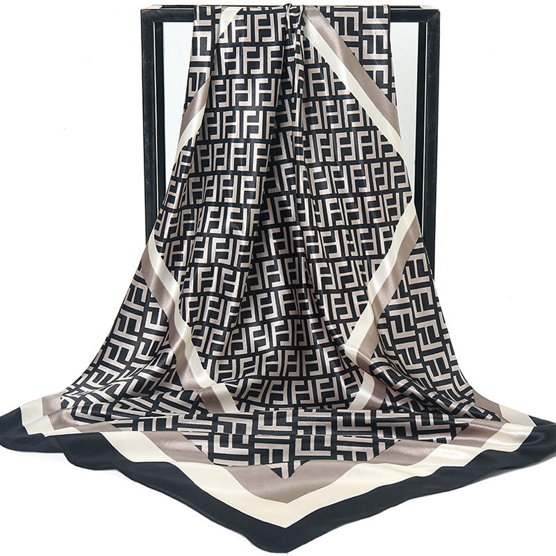 Double-sided scarf 90 square scarf summer women's thin decorative versatile small scarf shawl scarf scarf