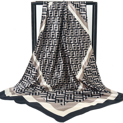 Double-sided scarf 90 square scarf summer women's thin decorative versatile small scarf shawl scarf scarf