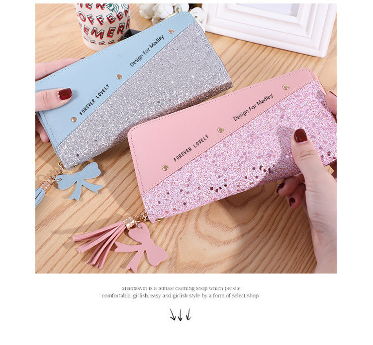Factory wholesale Japanese and Korean long wallet women's fashion simple women's coin purse large capacity multi-card card holder wallet