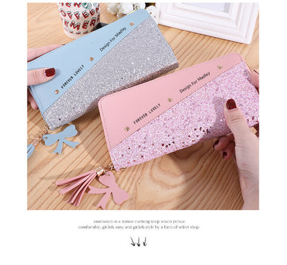 Factory wholesale Japanese and Korean long wallet women's fashion simple women's coin purse large capacity multi-card card holder wallet
