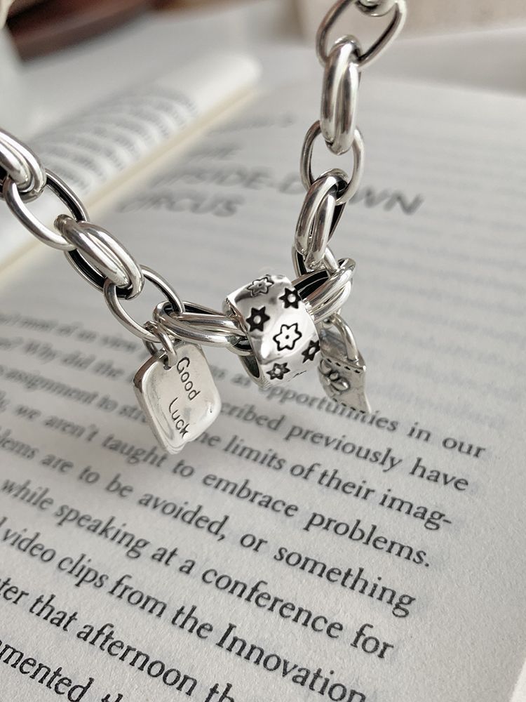 Six-pointed Star Old 925 Sterling Silver Bracelet Women's Autumn and Winter 2025 New Ins Niche Design Cold Style Couple Bracelet