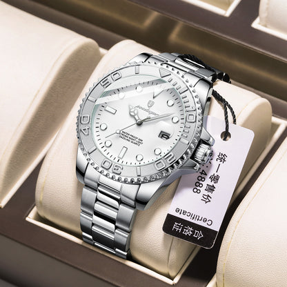 Swiss brand new waterproof luminous men's watch fashion quartz watch live foreign trade explosions a generation of hair