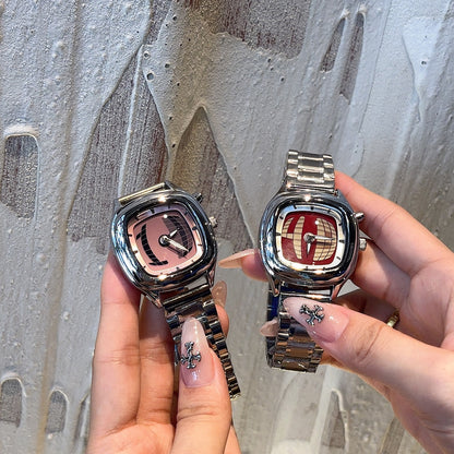Millennial Retro Fashion Concept Digital Display Sports Men's Watch with Analog Numbers, Niche Ins Trendy Brand Quartz Watch
