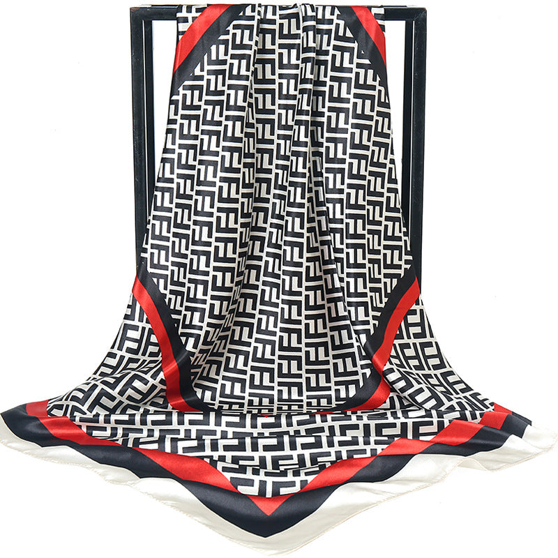 Double-sided scarf 90 square scarf summer women's thin decorative versatile small scarf shawl scarf scarf