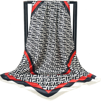 Double-sided scarf 90 square scarf summer women's thin decorative versatile small scarf shawl scarf scarf