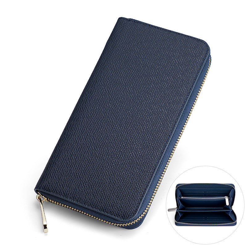 Cross-border Cloth Saffiano Long Men's Wallet Fashionable Zipper 60017 Japanese Wallet for Women