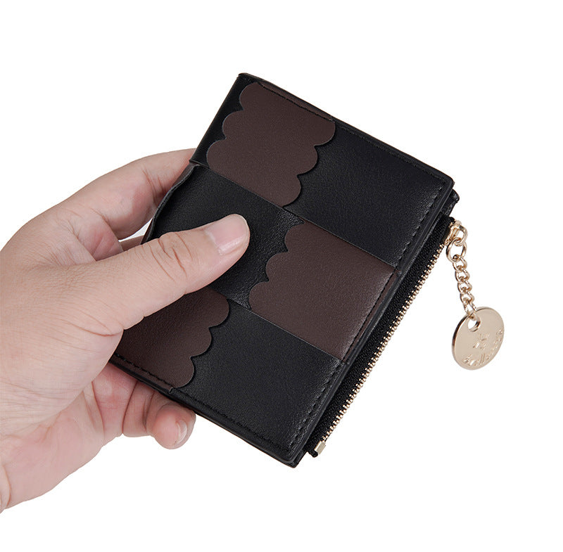 New Women's Short Wallet, Cute, Compact Card Slot, Short Card Holder, Exquisite and Simple Id Bag, Coin Purse for Women