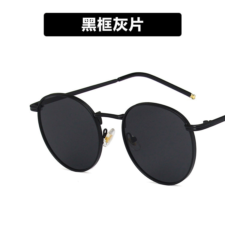 2022 New Style Sunglasses for Women Ins Street Shooting Popular Round Frame Sunglasses K-Style Trendyy Retro Sunglasses for Small Faces