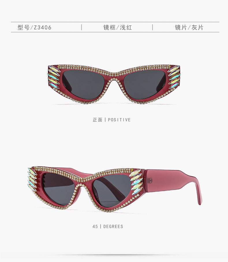New Cross-Border European and American Cat-Eye Sunglasses for Women, Outdoor Driving and Driving Uv Protection Sunglasses