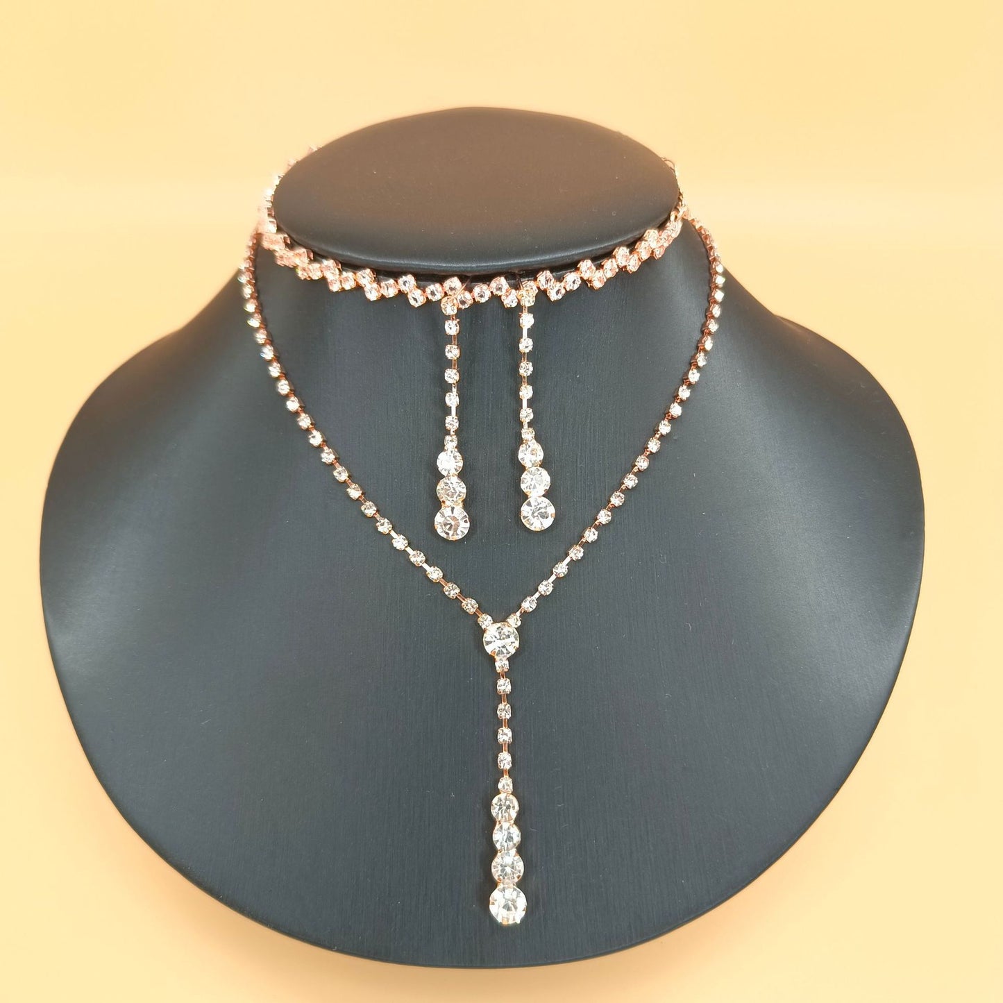 Factory Direct Approval Fashion Wedding Wedding Photography Accessories Earrings Necklace Bracelet Set Combination Multiple Choice