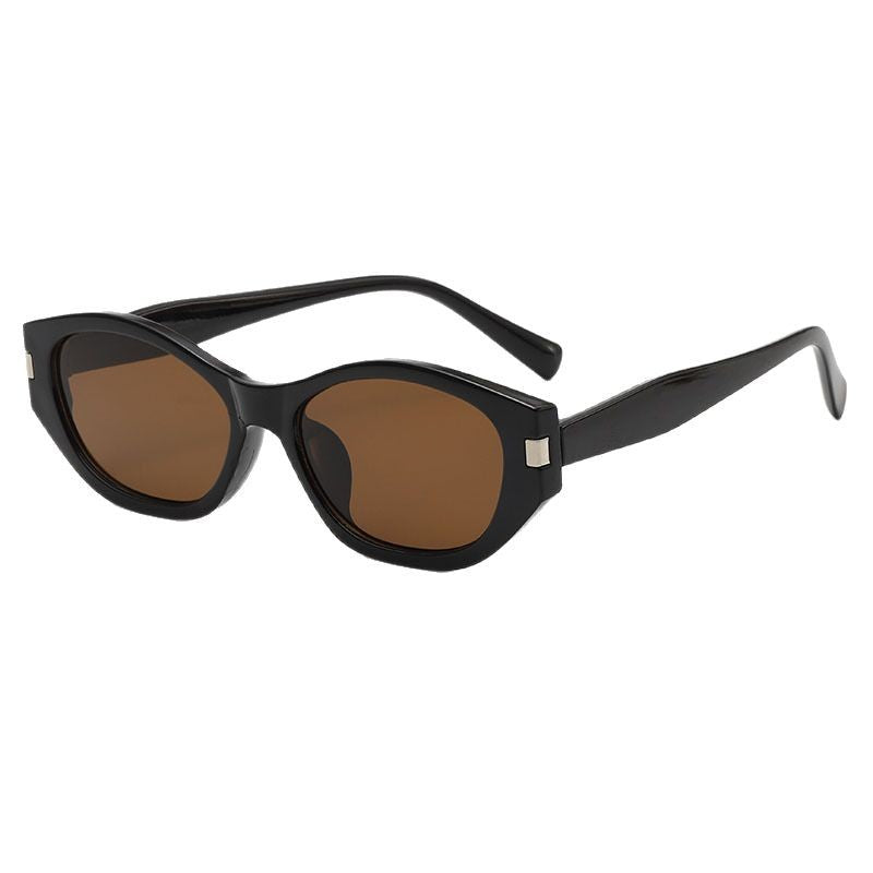 Fashion Retro Cat's Eye Distinctive Anti-UV Sunglasses Women's High-Level Street Photoshoot Concave Sunscreen Decorative Sunglasses