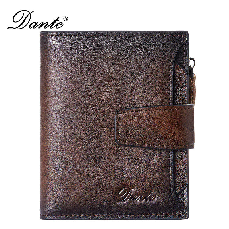 New men's wallet driver's license integrated first layer cowhide anti-theft credit card degaussing leather wallet cross-border explosions