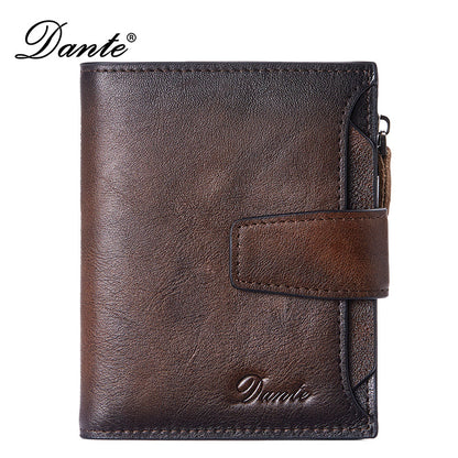 New men's wallet driver's license integrated first layer cowhide anti-theft credit card degaussing leather wallet cross-border explosions