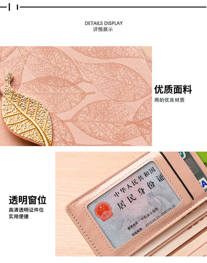 Amazon Cross-border Wallet Wholesale European and American Retro Frosted Leaf Buckle Long Clutch Large Capacity